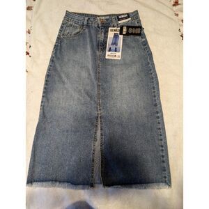 Rewash Midi skirt denim size 3/26 NWT